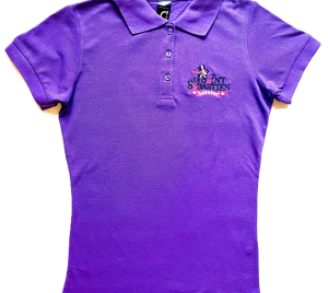 Polo coton violet - coupe H ou coupe F - S à XXXL (à choisir sur place)